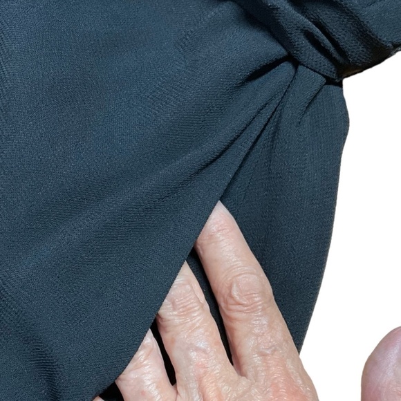 ARITZIA BABATON Maximillion Black Viscose Poly Crepe Belted Cropped Jumpsuit XXS - Picture 11 of 15